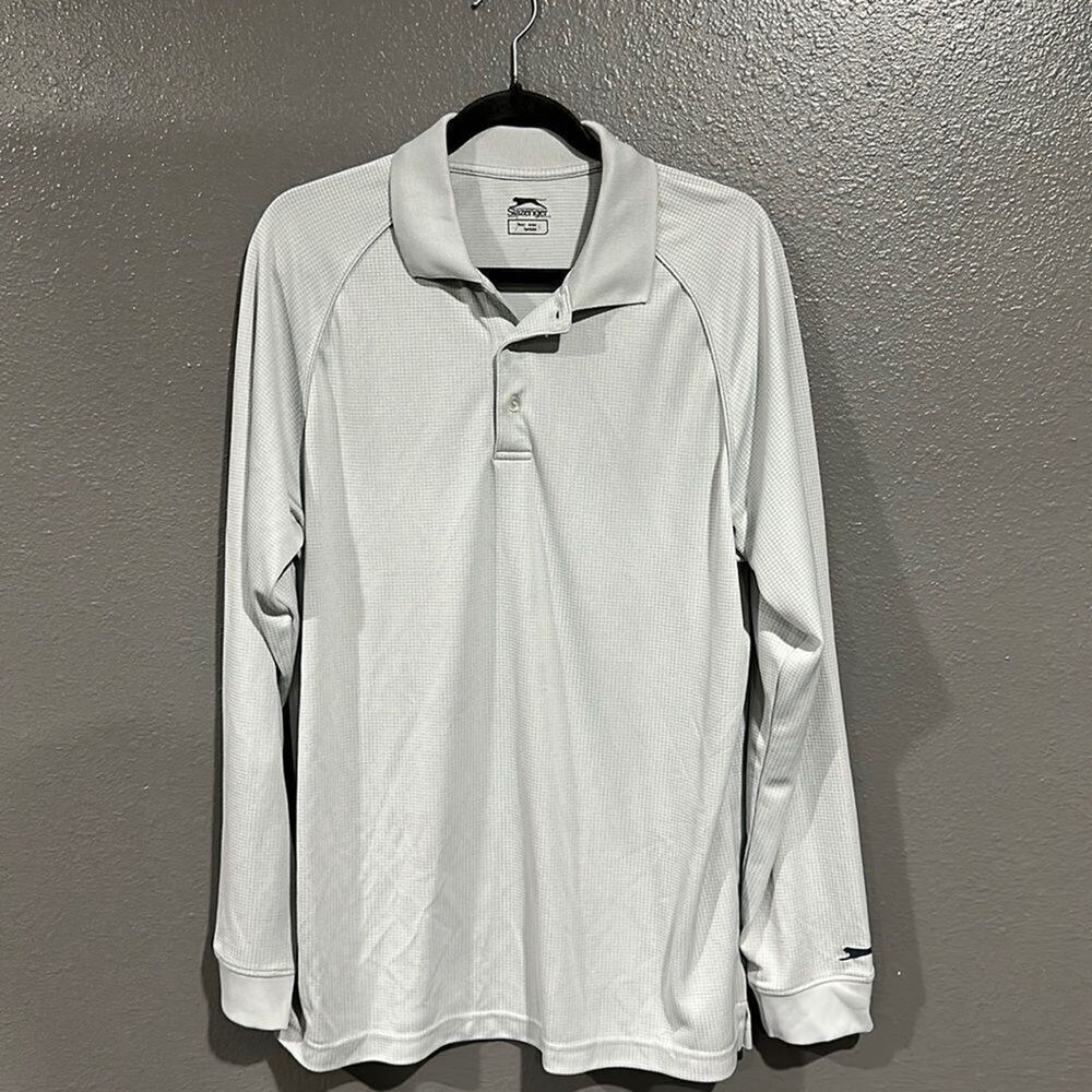Slazenger Long Sleeved Collared Golf Polo Shirt